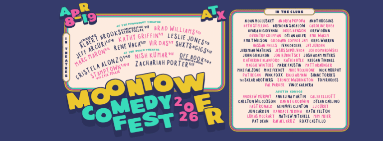 Moontower Comedy Festival Announces a Packed 2026 Lineup With Badges on Sale Now