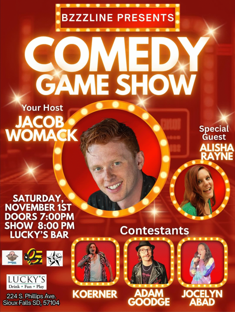 Bzzzline Brings a Comedy Game Show to Lucky’s in Sioux Falls This November