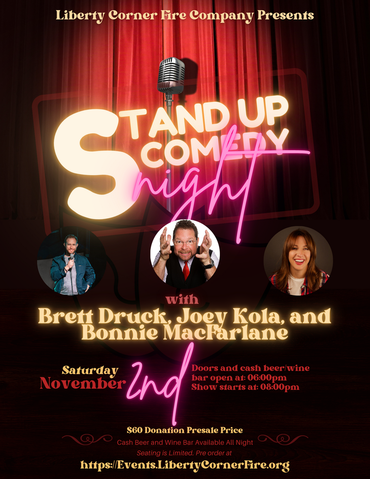 Liberty Corner Fire Company Brings a Saturday Night Comedy Experience to the Community This December